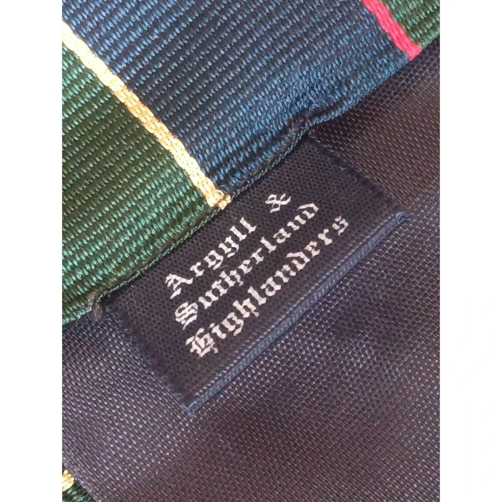 American Briar Tie 70s 80s 90s Y2K Mens Silk Green Blue Stripe 3.5 Wide 58 Long